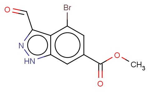 1H-INDAZOLE-6-CARBOXYLIC ACID, 4-BROMO-3-FORMYL-, METHYL ESTER